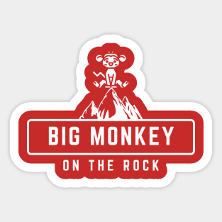 Big Monkey On The Rock Sticker